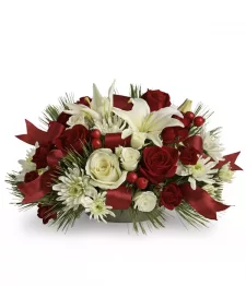 Holiday Lilies Centerpiece