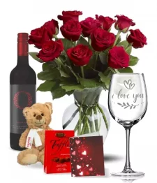 Roses, Wine & Engraved Glass Collection IV