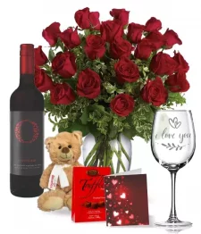 Roses, Wine & Engraved Glass Collection V